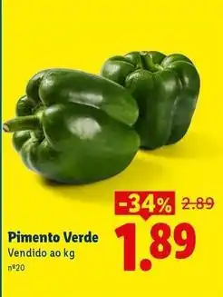 Lidl Pimento verde promoção