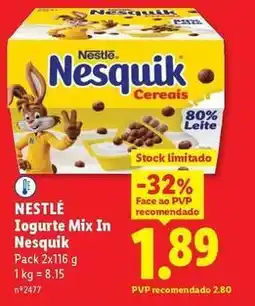 Lidl Nestle - iogurte mix in nesquik promoção