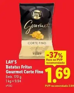 Lidl Lay's - batatas fritas gourmet corte fino promoção