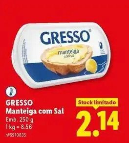 Lidl Gresso - manteiga com sal promoção