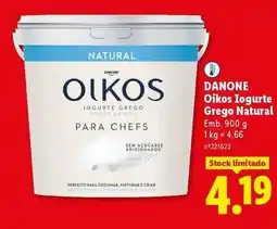 Lidl Danone - oikos iogurte grego natural promoção