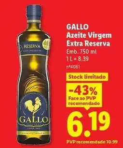 Lidl Gallo - azeite virgem extra reserva promoção