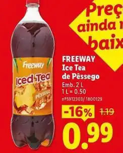 Lidl Ice tea de pêssego promoção