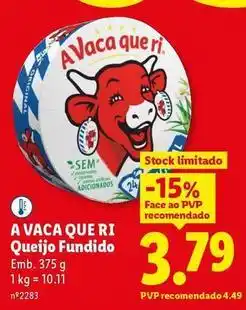 Lidl A vaca que ri - queijo fundido promoção