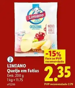 Lidl Limiano - queijo em fatias promoção