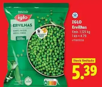 Lidl Iglo - ervilhas promoção