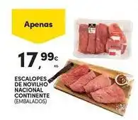 Continente Bom dia Nacional - escalopes de novilho continente promoção