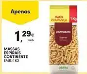 Continente Bom dia Continente - massas espirais promoção