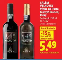 Lidl CALÉM VELHOTES promoção