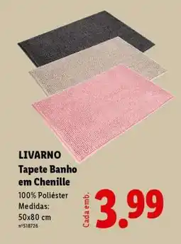 Lidl LIVARNO Tapete Banho em Chenille promoção