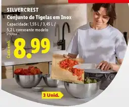 Lidl SILVERCREST Conjunto de Tigelas em Inox promoção