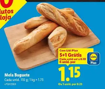 Lidl Meia Baguete promoção