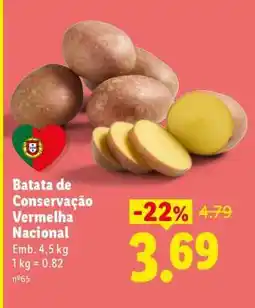 Lidl Batata de Conservação Vermelha Nacional promoção