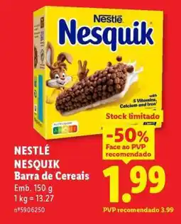 Lidl NESTLÉ NESQUIK Barra de Cereais promoção