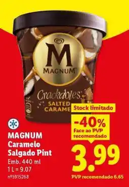 Lidl MAGNUM Caramelo Salgado Pint promoção