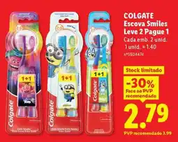 Lidl COLGATE Escova Smiles Leve 2 Pague 1 promoção