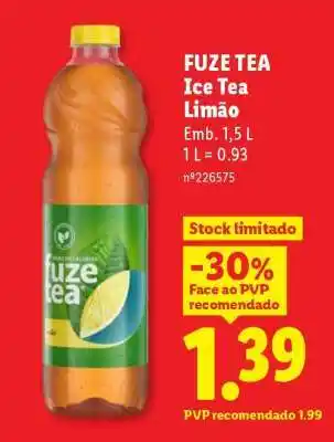 Lidl FUZE TEA Ice Tea Limão promoção