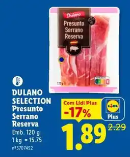 Lidl DULANO SELECTION Presunto Serrano Reserva promoção
