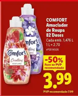 Lidl COMFORT Amaciador de Roupa 82 Doses promoção