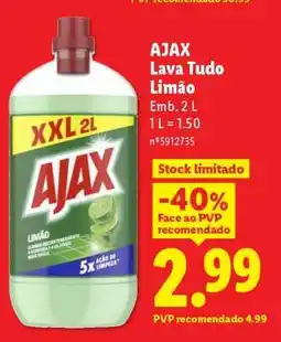 Lidl Ajax Lava Tudo Limão promoção