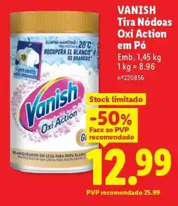Lidl VANISH Tira Nódoas Oxi Action em Pó promoção