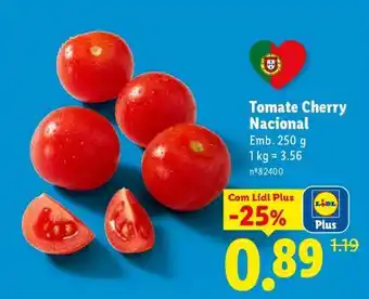 Lidl Tomate Cherry Nacional promoção