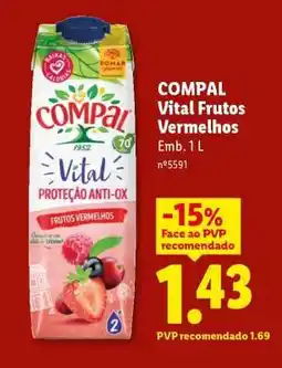Lidl COMPAL VITAL FRUTOS VERMELHOS promoção