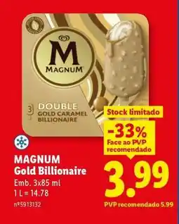 Lidl MAGNUM Gold Billionaire promoção