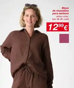 kik Blusa de musselina para senhora promoção