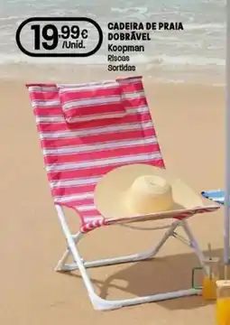 Intermarché Cadeira de praia dobravel Koopman Riscas Sortidas promoção