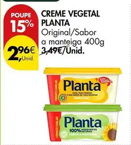 Pingo Doce Planta - creme vegetal promoção