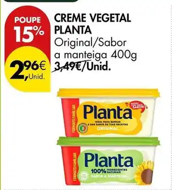 Pingo Doce Planta - creme vegetal promoção