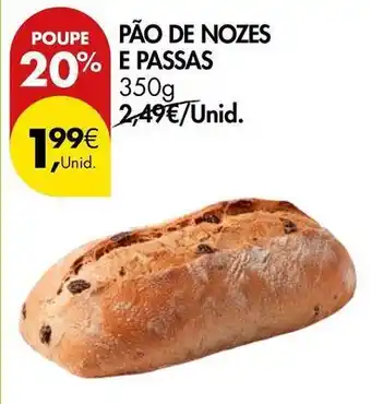 Pingo Doce Pão de nozes e passas promoção