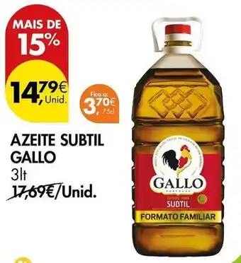 Pingo Doce Gallo - azeite subtil promoção