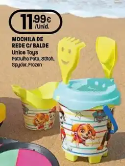 Intermarché Mochila de rede c/ balde unice toys promoção