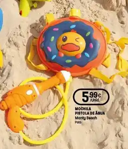 Intermarché Mochila pistola de aqua monty beach pato promoção