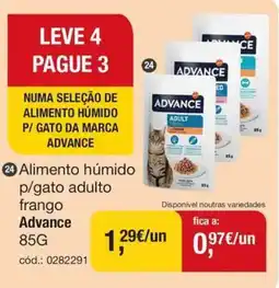 Tibi - Pets for Life Alimento húmido p/gato adulto frango Advance promoção