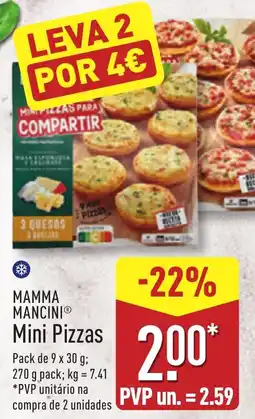 ALDI MAMMA MANCINI Mini Pizzas promoção