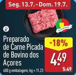 ALDI Preparado de Carne Picada de Bovino dos Açores promoção
