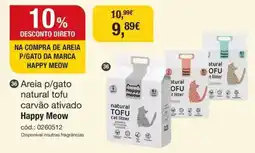 Tibi - Pets for Life Areia p/gato natural tofu carvão ativado Happy Meow promoção