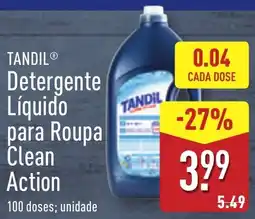ALDI TANDIL Detergente Líquido para Roupa Clean Action promoção