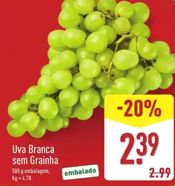 ALDI Uva Branca sem Grainha promoção