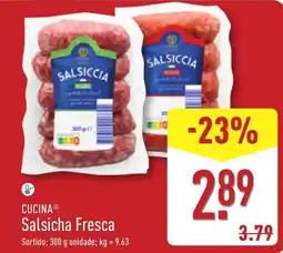 ALDI CUCINA Salsicha Fresca promoção
