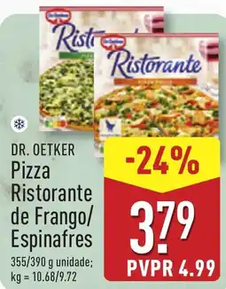 ALDI DR. OETKER Pizza Ristorante de Frango/ Espinafres promoção