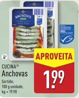 ALDI CUCINA Anchovas promoção