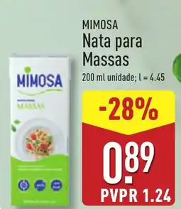 ALDI MIMOSA Nata para Massas promoção