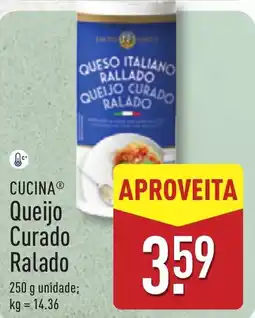 ALDI CUCINA Queijo Curado Ralado promoção