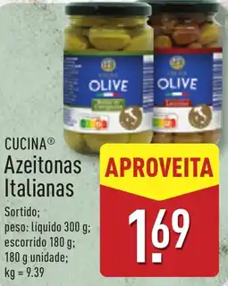ALDI CUCINA Azeitonas Italianas promoção