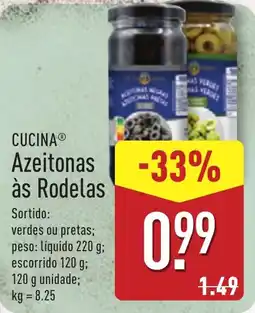 ALDI CUCINA Azeitonas às Rodelas promoção