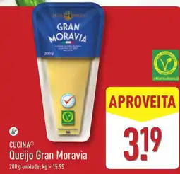 ALDI CUCINA Queijo Gran Moravia promoção